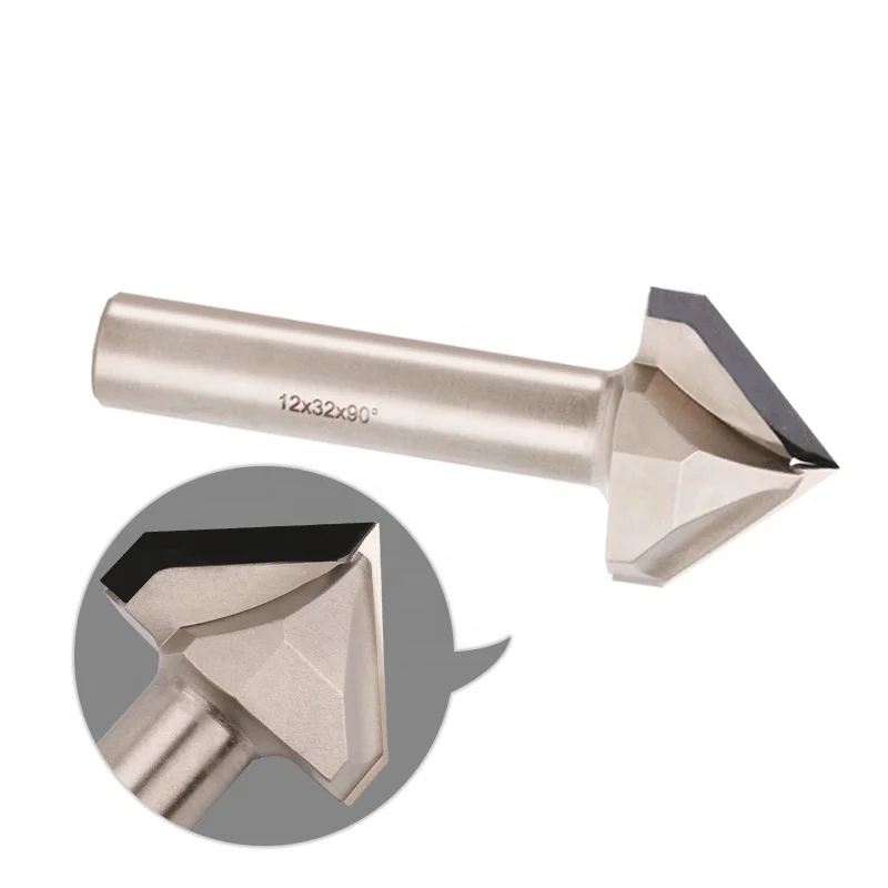 PCD Diamond/Carbide CNC Engraving Tools Router Bits V Shape For Wood CNC Milling Cutter
