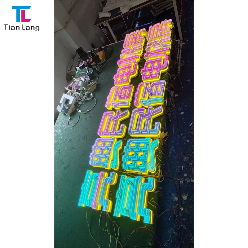 shop retro neon mirrors sign infinity mirror sign infinity mirror light letter sign for home bar decor
