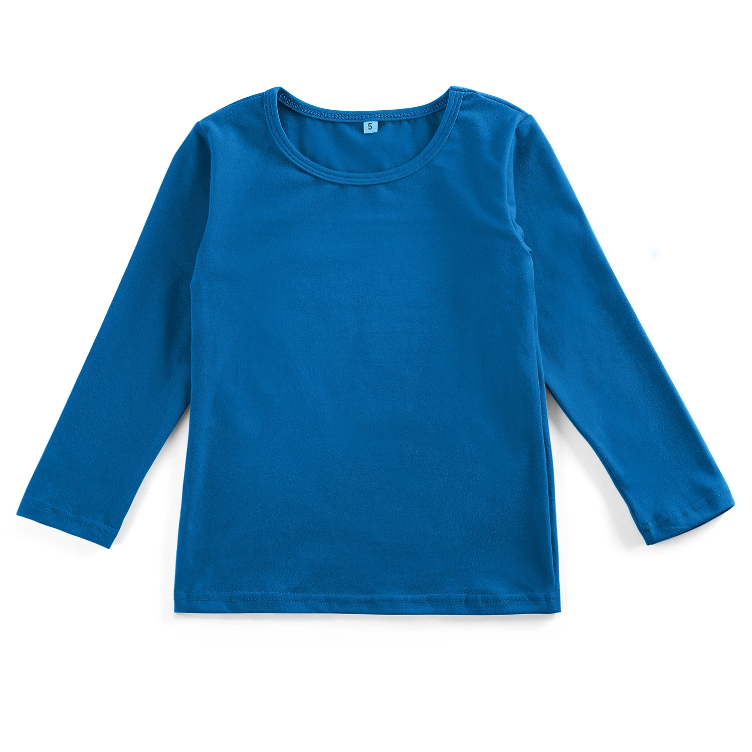 Low m oq  spring fall toddler  girl long  sleeve candy color  blank shirts kids  girl custom embroidery cotton  top tee