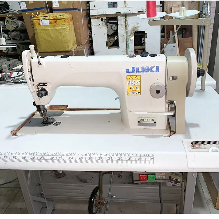 Used low price juki DU-1181N 1-needle walking foot lockstitch sewing Machine with Double-capacity hook