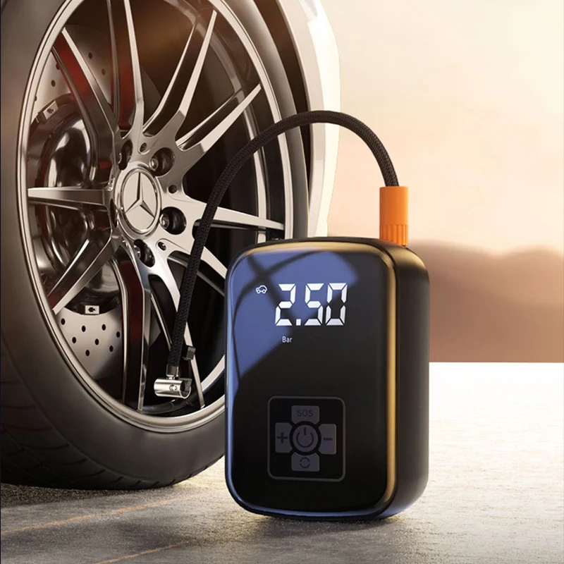 Wired Tyre Inflator 12V 150 PSI Mini Portable Air Pump Compressor Pressure Electric Digital Tyre Inflator For Car Bike Ball