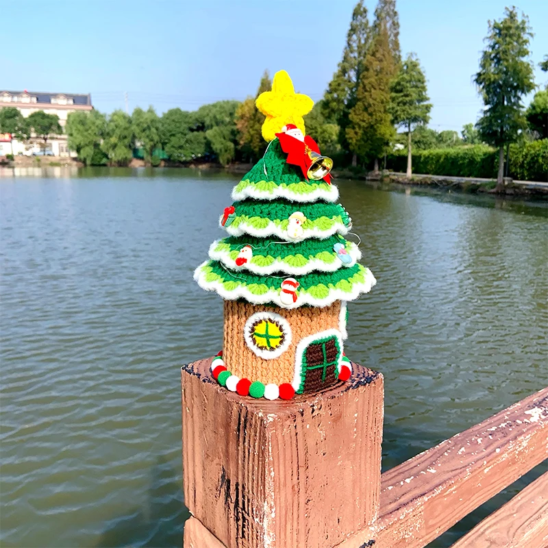 Factory Directly Sale Christmas Tree Shape Storage Box Knit Yarn Set Easy to Make Crochet Kit for Beginners