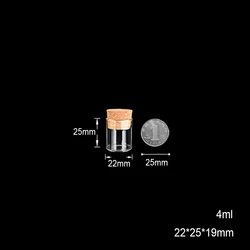Оптовая продажа, косметическая пустая стеклянная флакон 4 мл, 5 мл, 6 мл, 7 мл, 8 мл, 10 мл с Пробковой Крышкой