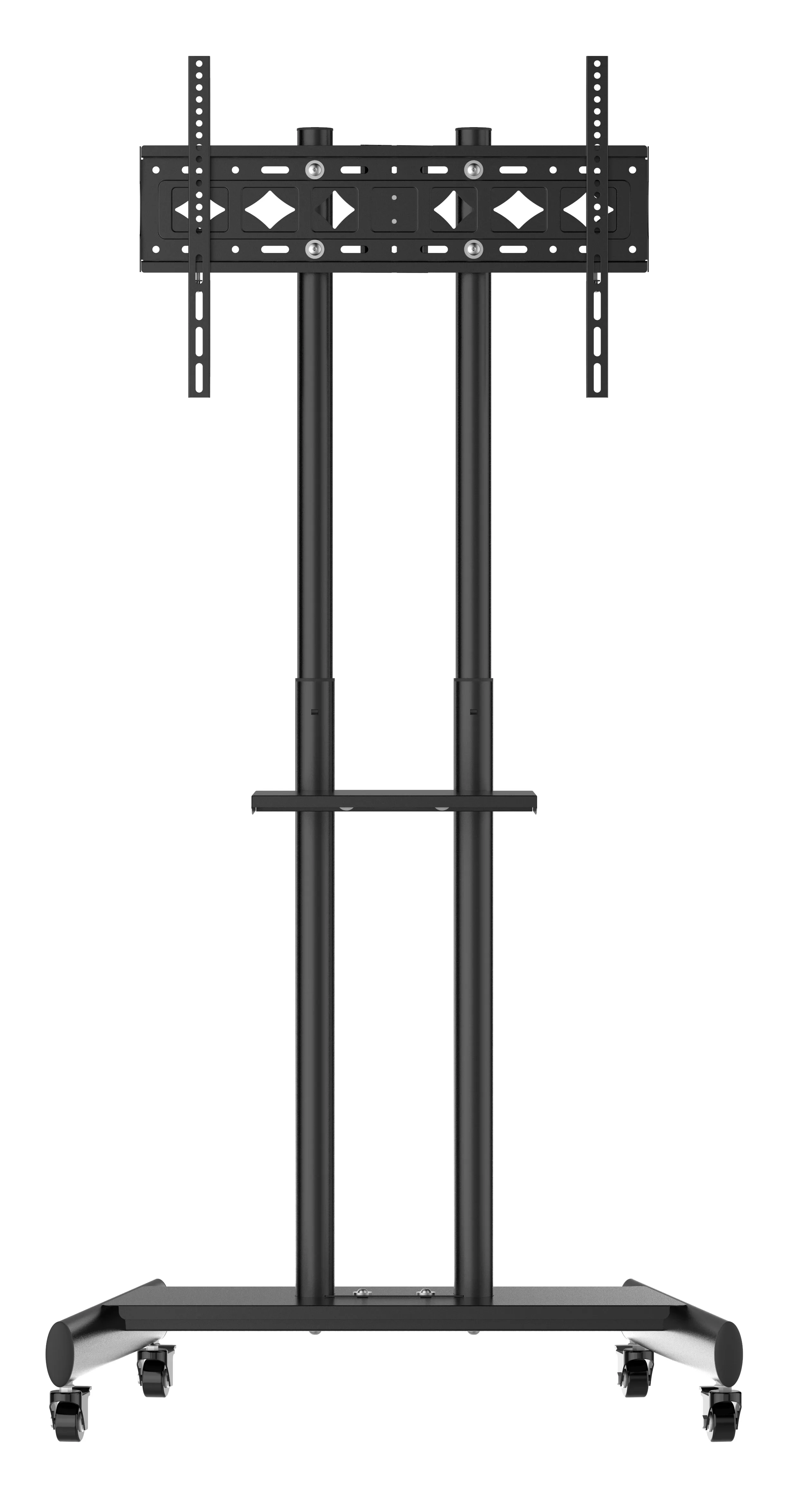 Best Seller Television Monitor TV Mobile Cart Suporte de TV Removvel Com Rodas Rolling Floor Stands Drop Down Lift With Wheels