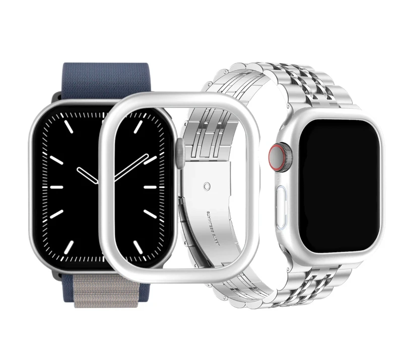 Жесткий ПК бампер без защитного экрана полное покрытие для iWatch серии 10 46 мм 42 матовый чехол Apple Watch аксессуары