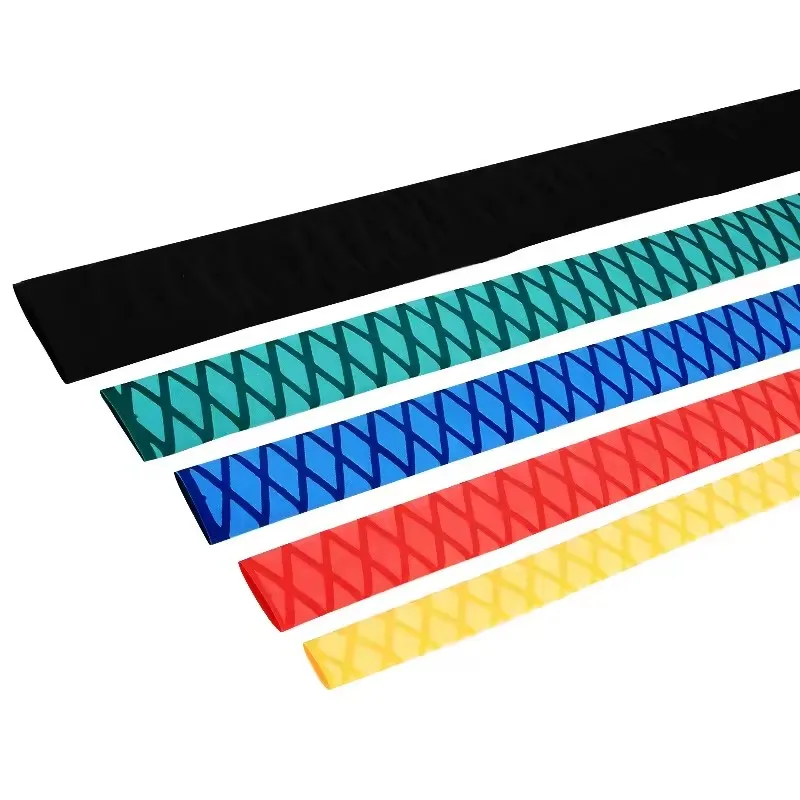 15-50mm/1m Non-slip Heat Shrink Tube Rod Cover Textured Heat Shrinkable Sleeve For Fishing Rods Badminton