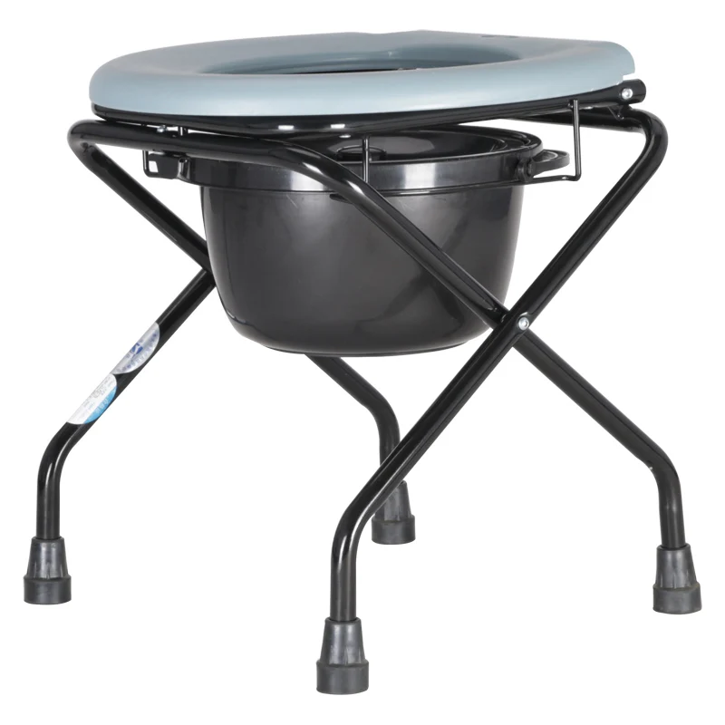 Carbon steel toilet for the disabled chair in bed for the sick, pregnant, portable toilet commode chair for elderly