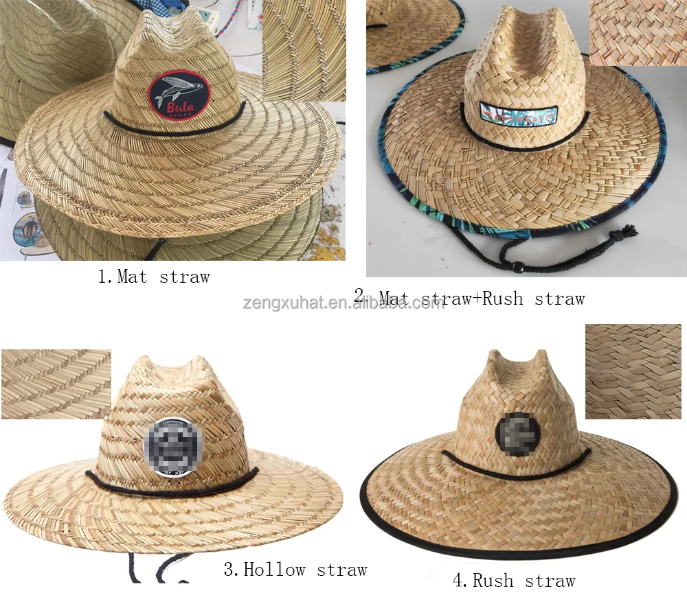 Wholesale Summer Custom Logo Children Kids Straw Hat 2021 Natural Grass Lifeguard Infant Toddler Baby Straw Hat With Underneath