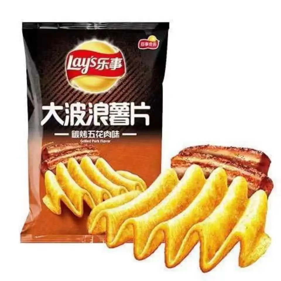 
Lays Chips big wave bagged potato chips many flavors of casual snacks wholesale 70g * 22bags / Carton 