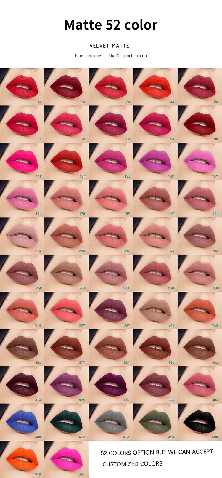 Wholesale Custom Logo Natural Organic Pink Lipstick Waterproof high pigment Matte Liquid Liptsick Luxury