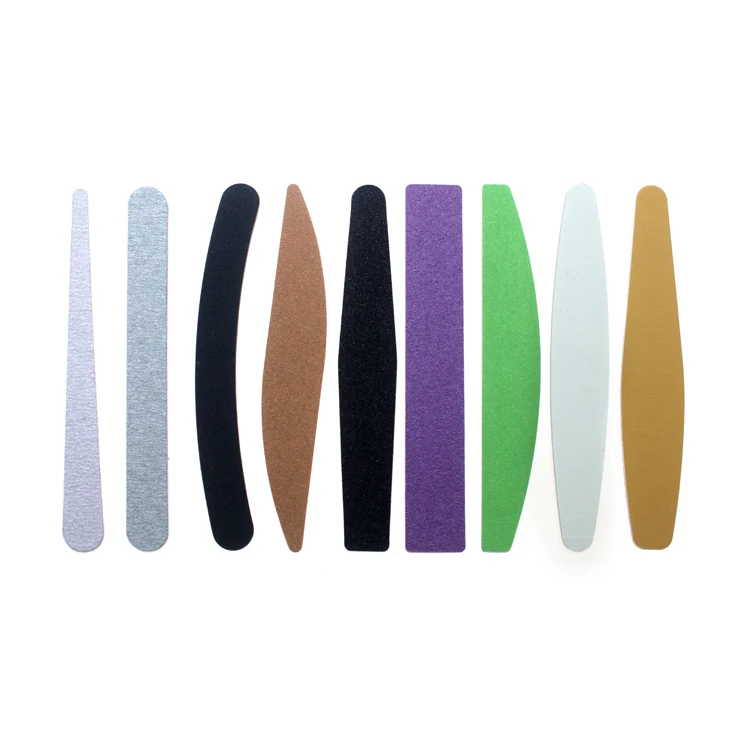 Hot selling multi shape custom professional nail file with 80/100/120/150/180/240 grit