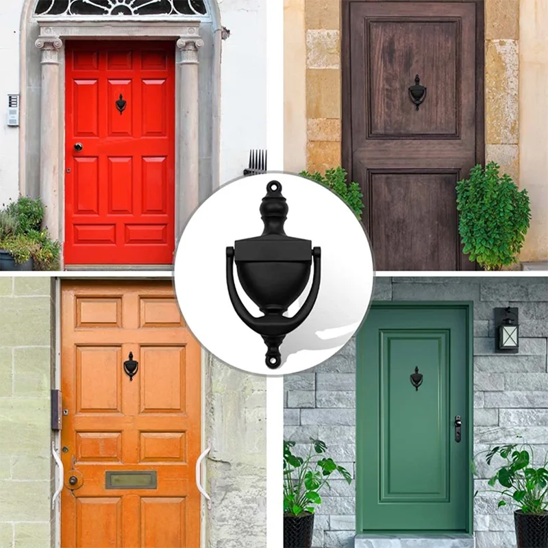 RHETECH In Stock Traditional Silver Finished Door Knocker Anti-theft Anti-rust Door Knocker Bulk Antique Metal Door Accessories
