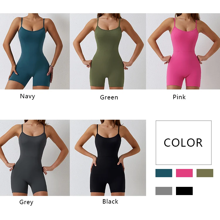 Combinaisons Moulantes Pour Femmes Training Dance Fitness One Piece Exercise Yoga Playsuit Custom Jumpsuit For Women