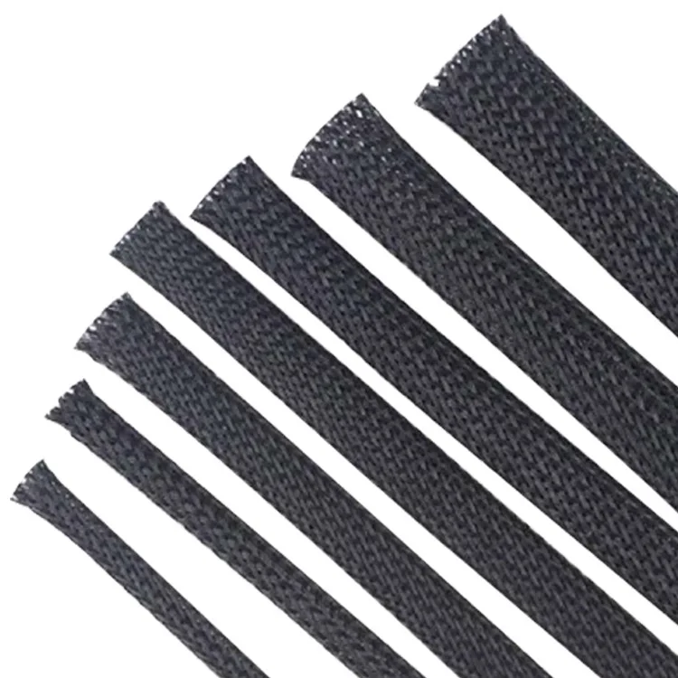Long Life High Quality Pet Braided Sleeving Knitted Wire Mesh Tube Expandable Plastic PET and nylon Tube
