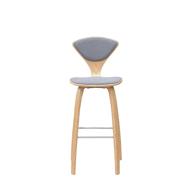 Modern furniture adjustable Nordic living room bar chair wooden simplicity