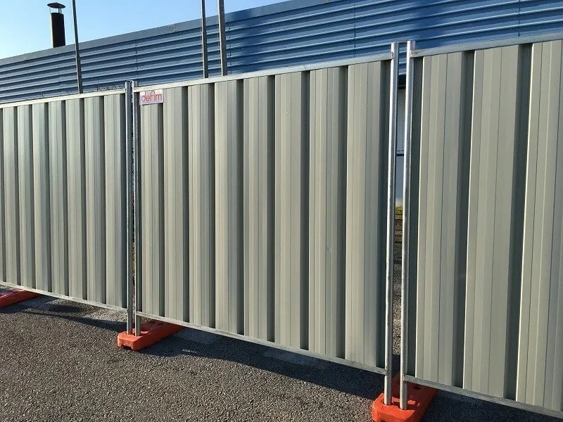 outdoor construction corrugated fence panels site steel hoarding temporary fence
