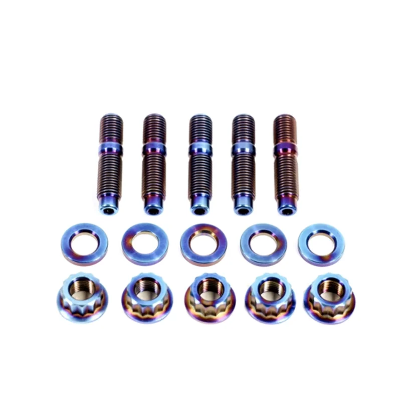 Large inventory  Gr5  Ti 6al-4v 45% lighter 12point m10*1.50*45mm  series  1JZ 2JZ titanium Exhaust Manifold studs kit