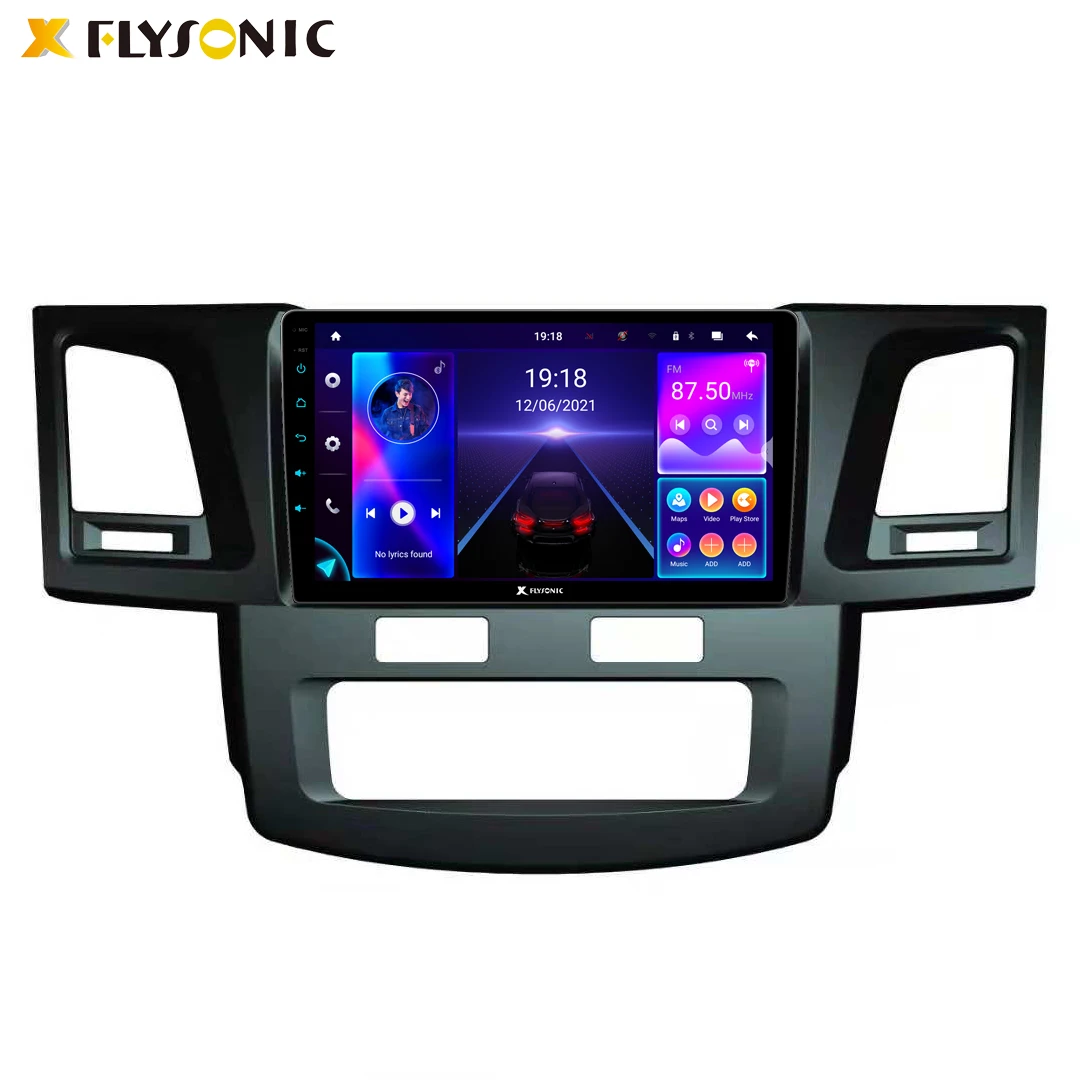 Flysonic QLED 2din Android10 4G Internet All netcom Autoradio Universal Built-in HD Multimedia Car Autoradio For Toyota