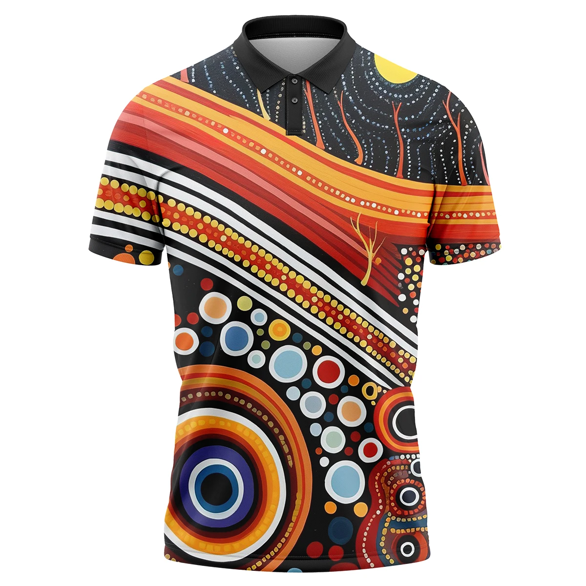 Custom Logo Sublimation Sportswear Sports Clothing for men Australian Aboriginals Sublimated Darts Shirt Polo Shirts