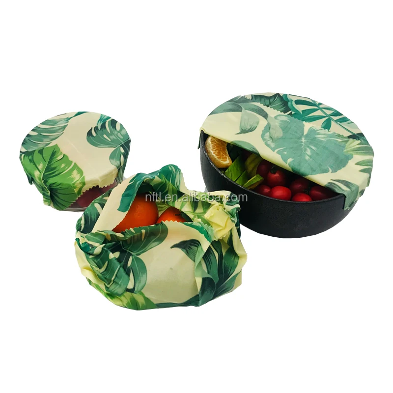 
2020 Amazon Best Selling Sustainable Biodegradable Reusable Natural Organic Cotton Fabric Beeswax Food Wraps For Sandwich Lunch 