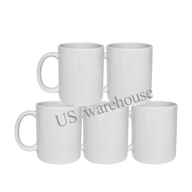 Amazon Hot sale 11oz Wholesale Rim And Round Handle Ceramic porcelain Mugs With Logo Customize Blank Sublimation Mugs