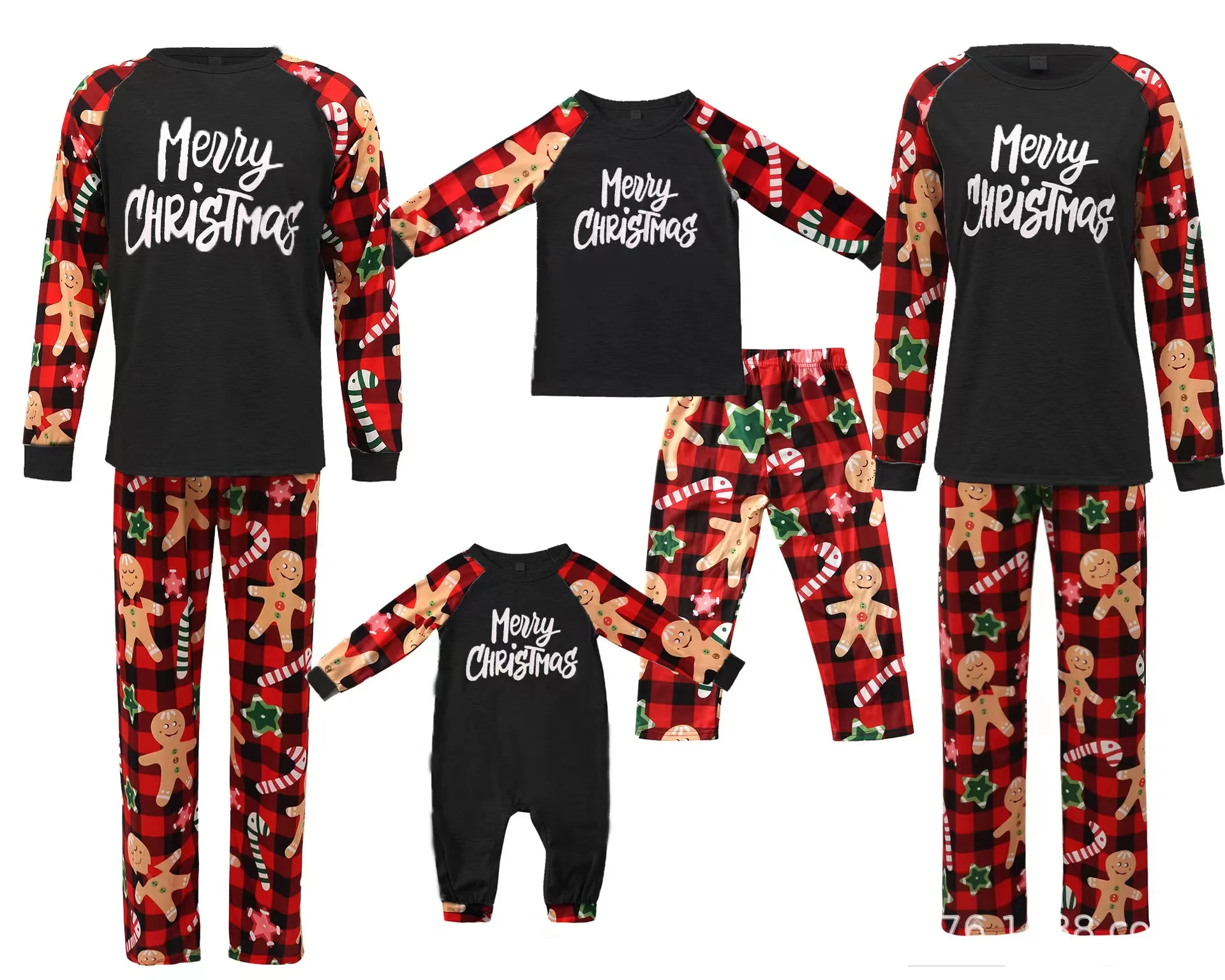 Family Christmas Pajamas Tree And Snowflake Printed Parent-child Home Sets XMas Women Sleepwear  Family  pyjamas