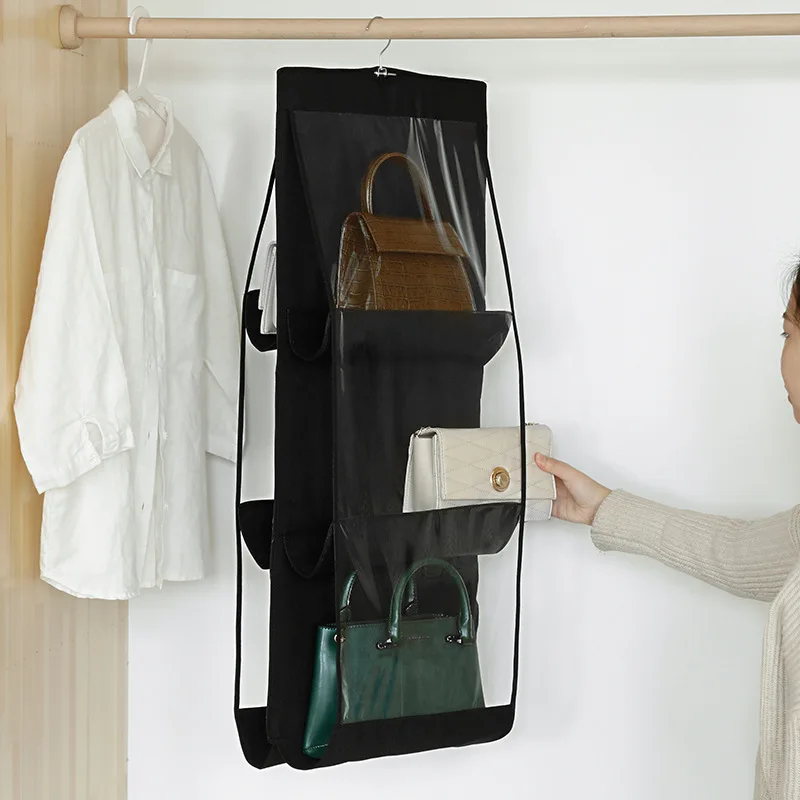 Household dust prevention moving hanging organizer storage bag