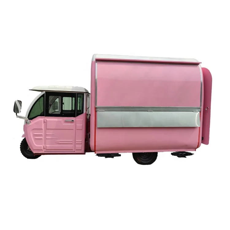 Customized Pizza Juice Coffee Bike Fast Food Vending Electric Tricycle Food Cart Tricycle Food Truck For Sale Europe