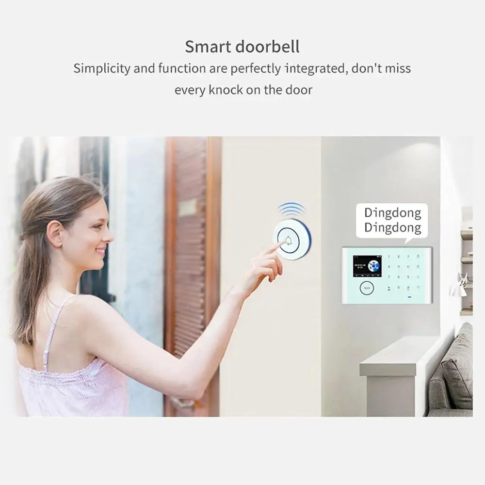 WiFi+GSM+GPRS 3 IN 1 Wireless Network 433MHz Smart Alarm System Home Security With Tuya APP Remote