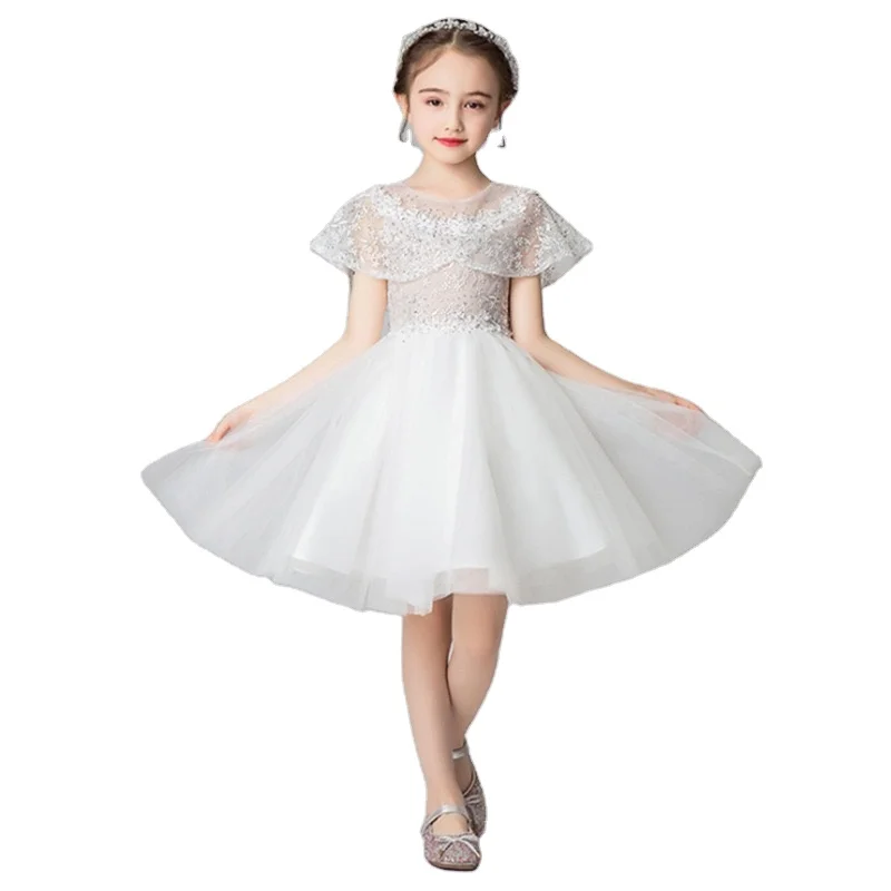 New Arrival Evening Party Princess Lace Tulle Flower Girl Dresses With Petal Lace Kids Little Cute Girls Dress