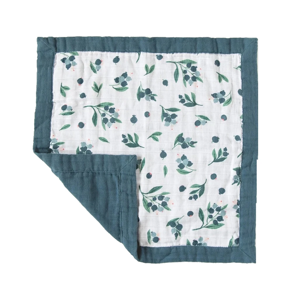 
High quality Baby 100% Organic cotton muslin comforter security blanket 