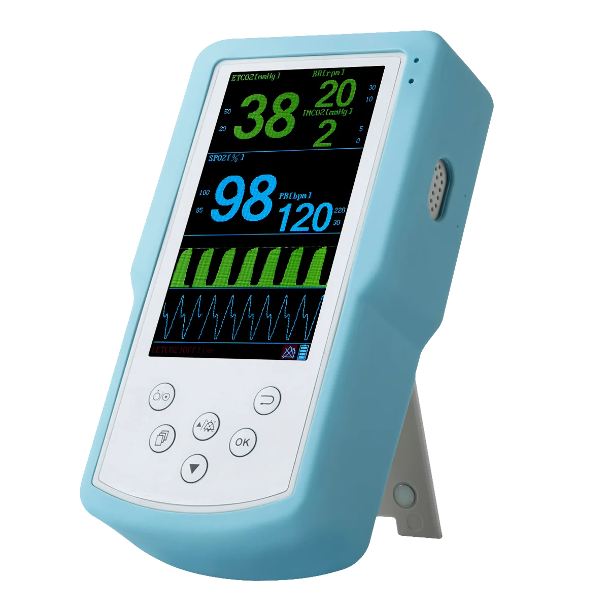 5 Inch Medical Handheld Oximeters and EtCO2 Capnography  Clinic