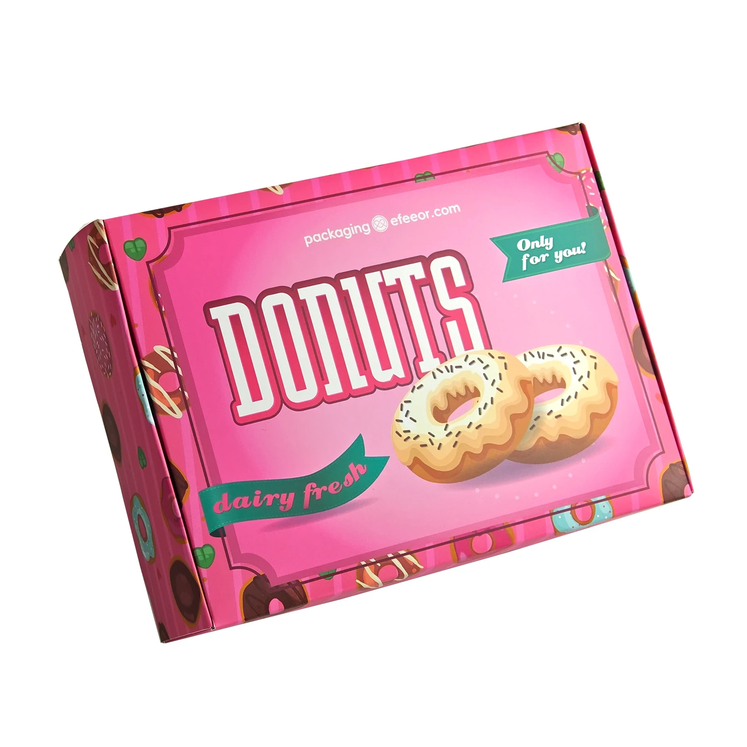 Custom Printed Logo Mailer Sweet Dessert Box Eco Friendly Food Grade  Foldable Cake Food Donut mailing Shipping Packaging Boxes