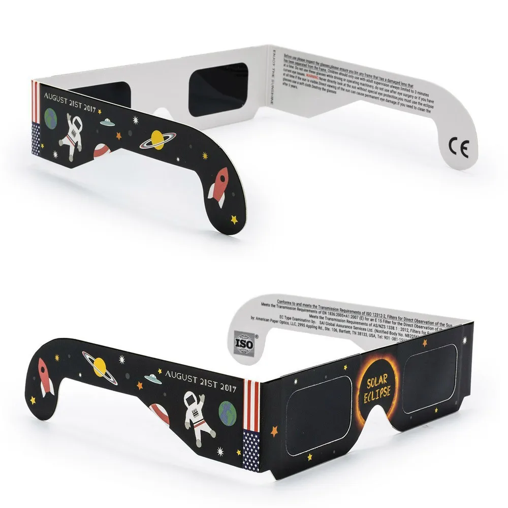 3D бумажные безопасные солнечные очки, солнечные затмения, очки для просмотра
