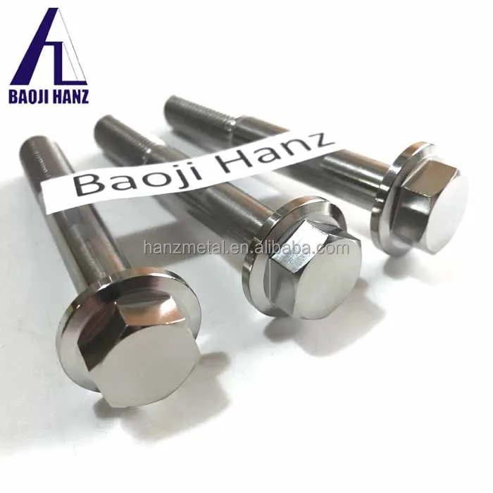 Baoji Customize Gr5 Alloy Titanium Hex Flange Bolts for Sprint Car Racing
