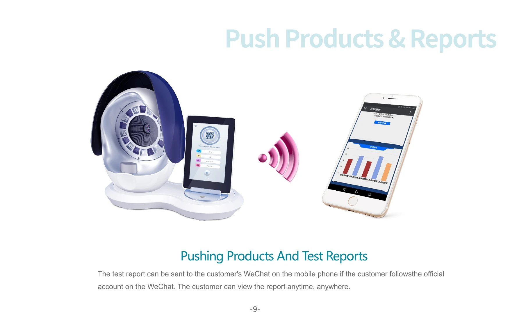 Smart Skin Detection System Portable 3D Facial Detector Skin Tester Face Scanner Skin Analyzer