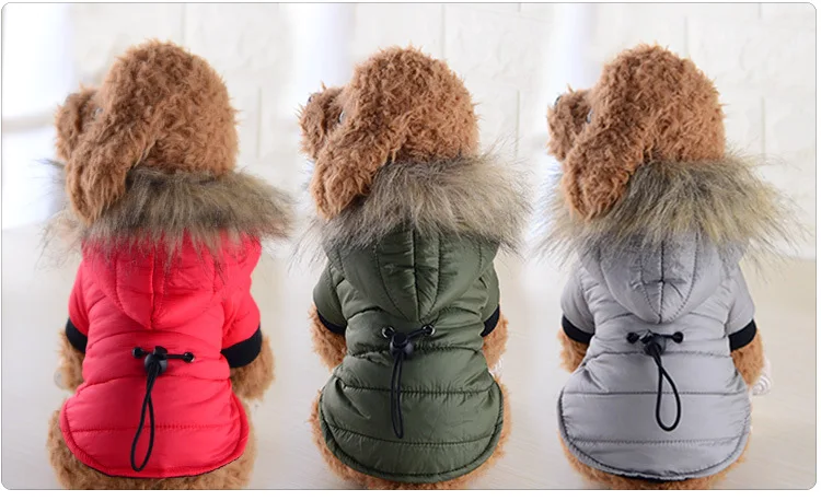 Manufacturer Wholesale Small Pet Down Jacket Warm Button Design Cotton Winter Dog Jacket