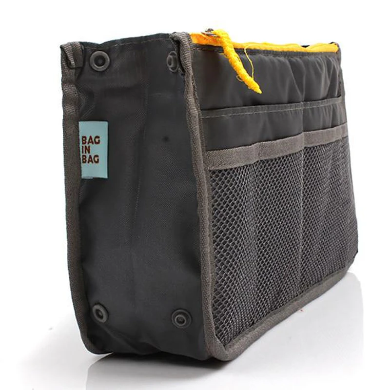 Tote Cosmetic Bag For Women Double Zipper Makeup Bag Toiletries Grooming Kit Large Nylon Travel Insert Organizer Handbag Purse