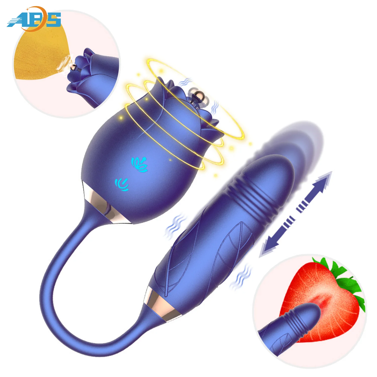 Source Factory Custom Logo Color Sucking Tongue Thrusting Clitoris Sex Toys Adult Women Rose Vibrator