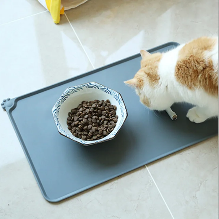 Non Slip Silicone Waterproof Dog Cat Pet Mats Pet Bowl Mat for Food and Water Silicone Pet Feeding Mat