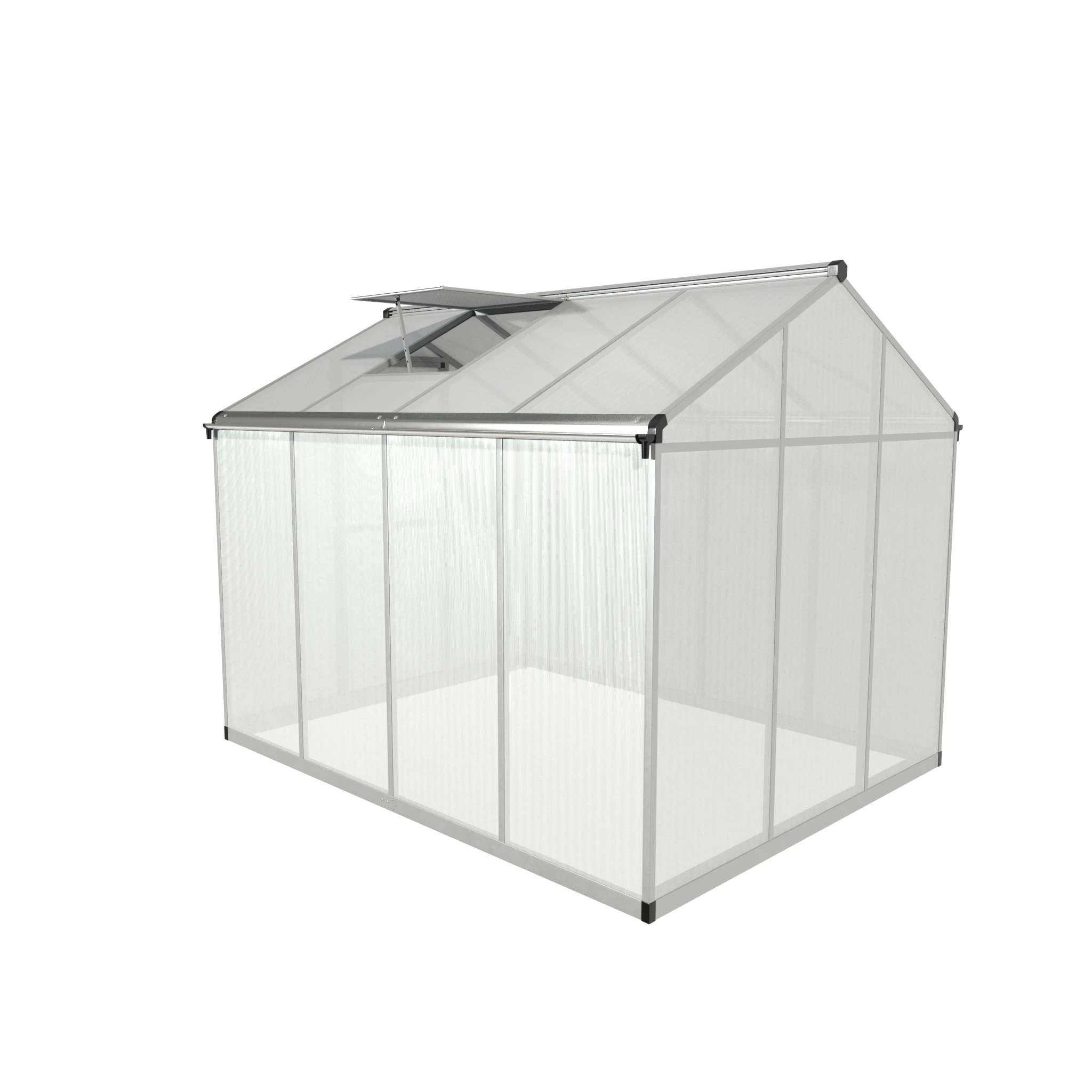 Aluminum frame walk in green house black plant indoor large greenhouse manufacturers China