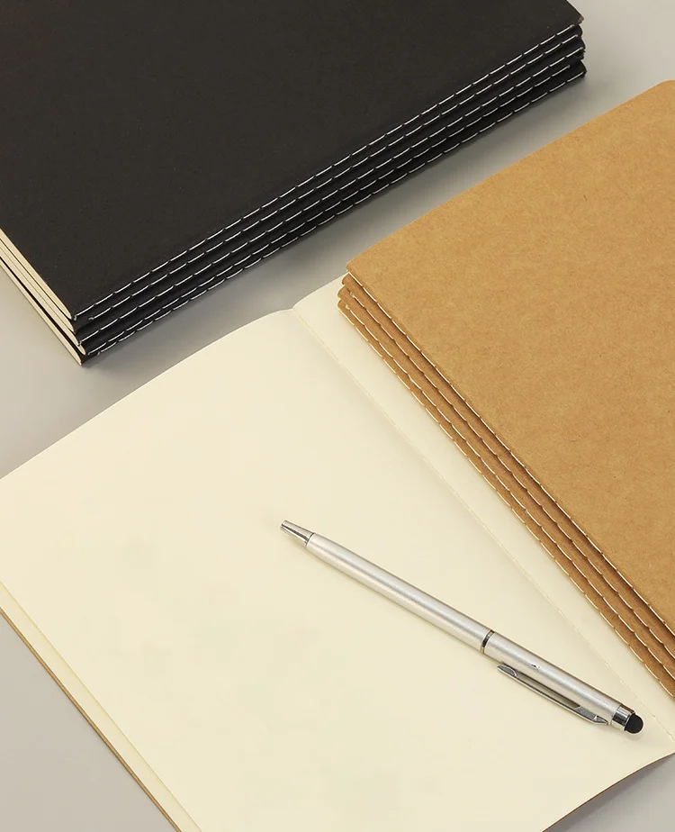 Customize Simple Design Notebook Kraft A5 Composition Notepad Stationery Notebooks Promotional Notebook For Office School