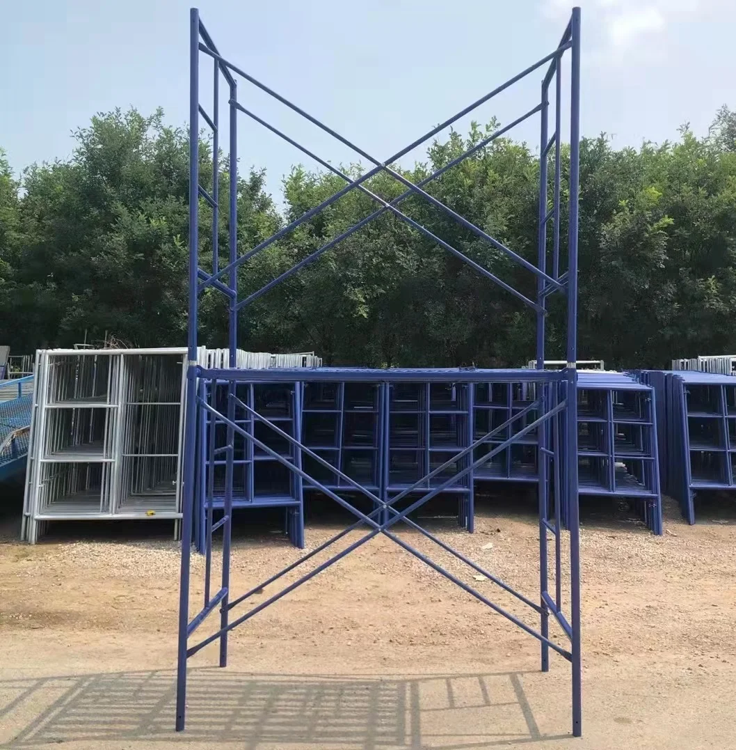 EN12811 Certified Q235 Painted Scaffolding Steel Mobile A Frame Scaffolding For Construction
