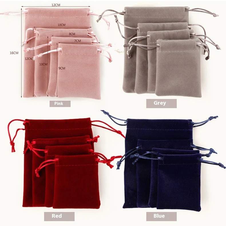 Customized Logo Black Microfiber Pouch Jewellery Recycled Drawstring Velvet Soft Dust-proof dust gift cosmetic packaging bag