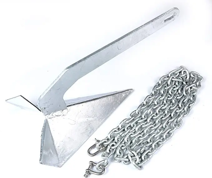 SHENGHUI Boat Galvanized Delta Anchor 4KG