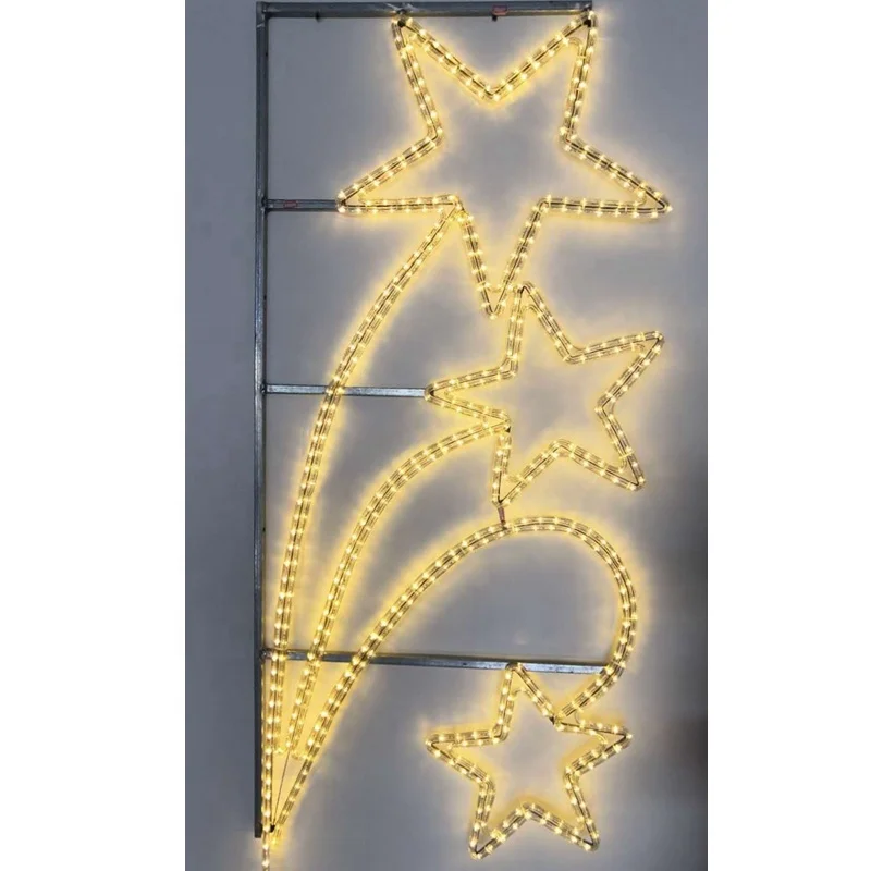 Led motif light christmas star in Steelframe