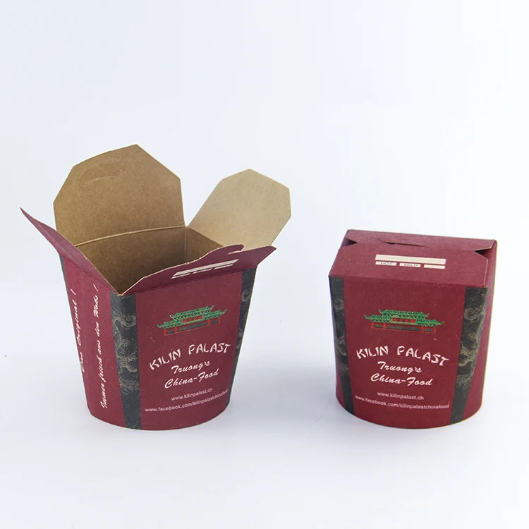 Take Away Brown Kraft Paper White Card Paper Noodle Box Biodegradable Food Paper Box Custom Printed Noodle Boxes