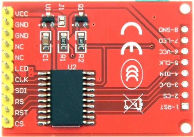 1.44 inch TFT SPI Serial port LCD module color display ST7735 controller 128x128
