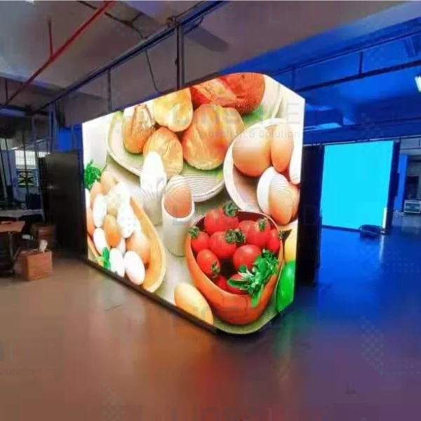 3D светодиодный рекламный щит P10 Energy saving16:9 с золотым соотношением передний сервис L-образный V-образный дисплей