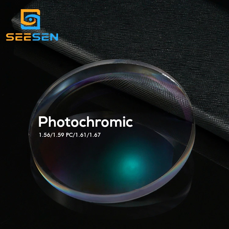 Photo Grey Flat Top Ophthalmic Bifocal Lens 1.56 Round-top Bifocal Blue Cut Photochromic Bifocal